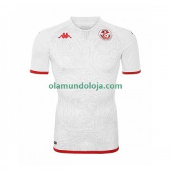 Camisola Tunísia Homem Equipamento Segundo Copa do Mundo 2022 Manga Curta